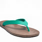 FLIPPY SEMELLE MARRON ET LANIÈRE VERTE