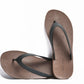 FLIPPY SEMELLE MARRON ET LANIÈRE NOIR