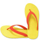 FLIPPY SEMELLE JAUNE ET LANIÈRE ROUGE