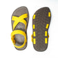 CROSS PLUS SEMELLE MARRON ET LANIÈRE JAUNE