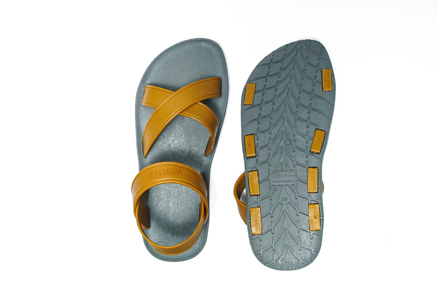 CROSS PLUS SEMELLE GRISE ET LANIÈRE CARAMEL