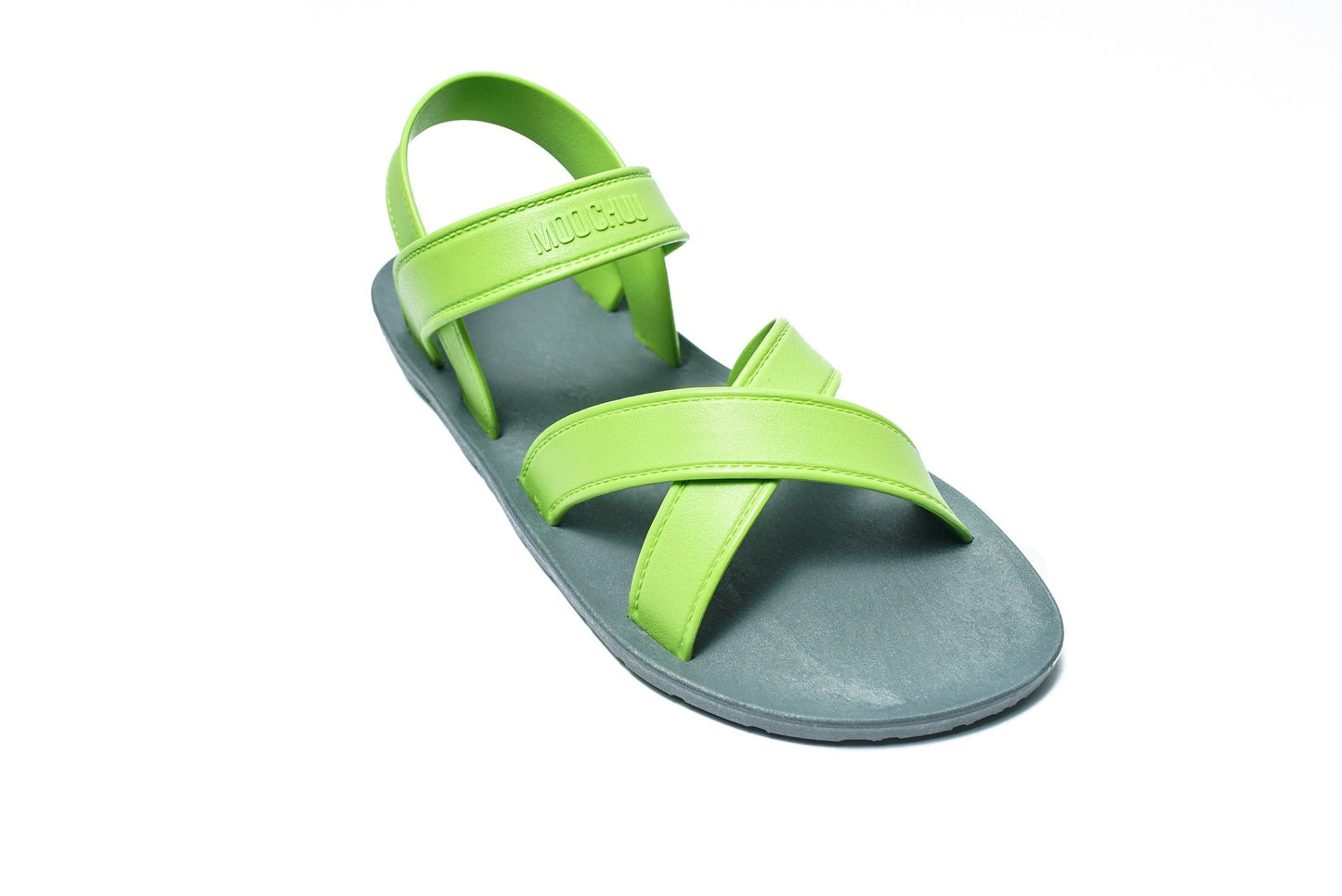 CROSS PLUS SEMELLE GRISE ET LANIÈRE CITRON VERT