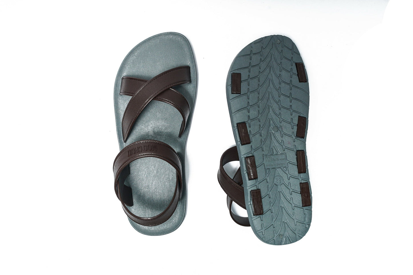 CROSS PLUS SEMELLE GRISE ET LANIÈRE MARRON