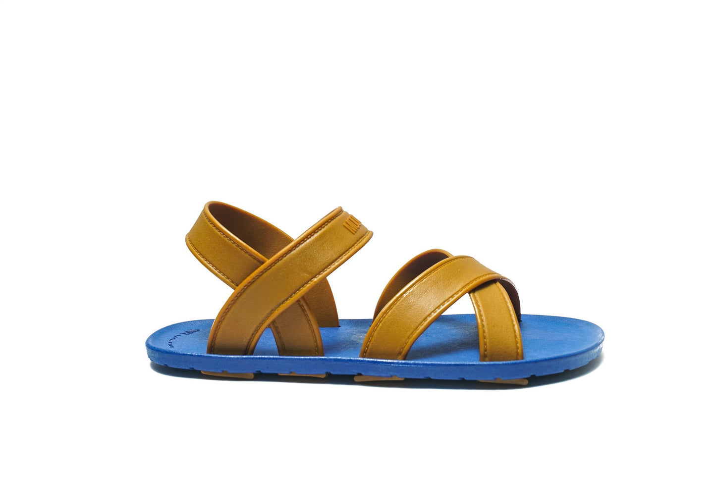 CROSS PLUS SEMELLE BLEU ET LANIÈRE CARAMEL