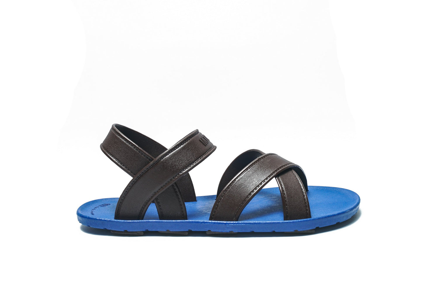 CROSS PLUS SEMELLE BLEU ET LANIÈRE MARRON