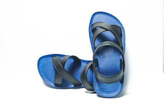 CROSS PLUS SEMELLE BLEU ET LANIÈRE NOIR