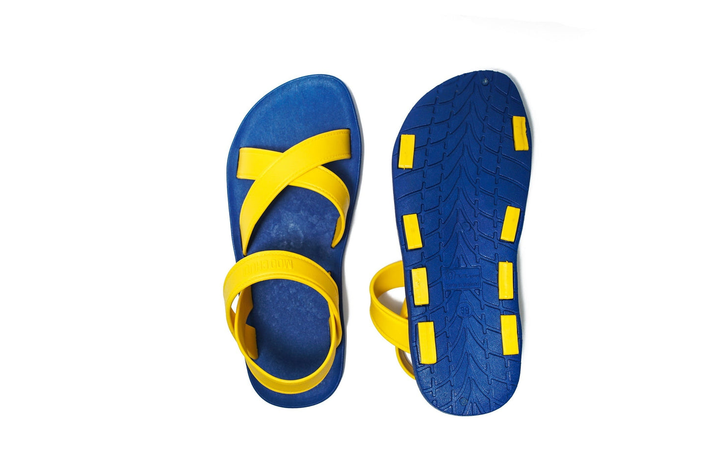 CROSS PLUS SEMELLE BLEU ET LANIÈRE JAUNE