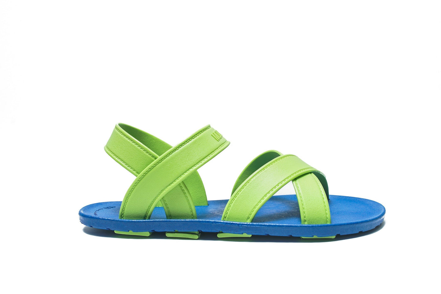CROSS PLUS SEMELLE BLEU ET LANIÈRE CITRON VERT
