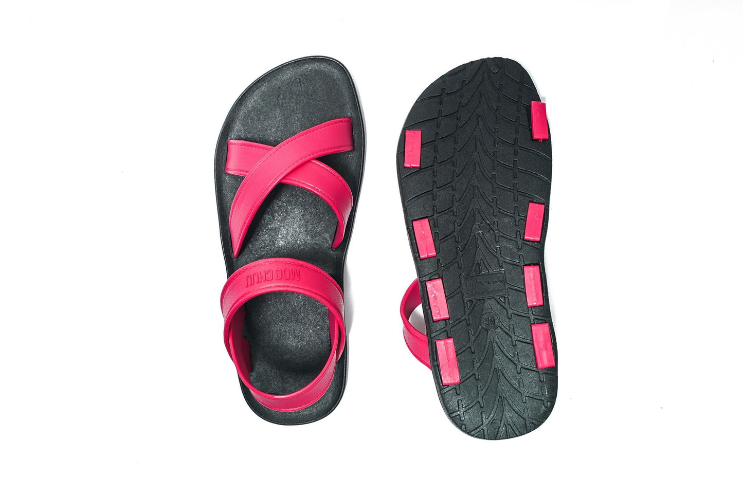 CROSS PLUS SEMELLE NOIR ET LANIÈRE ROSE