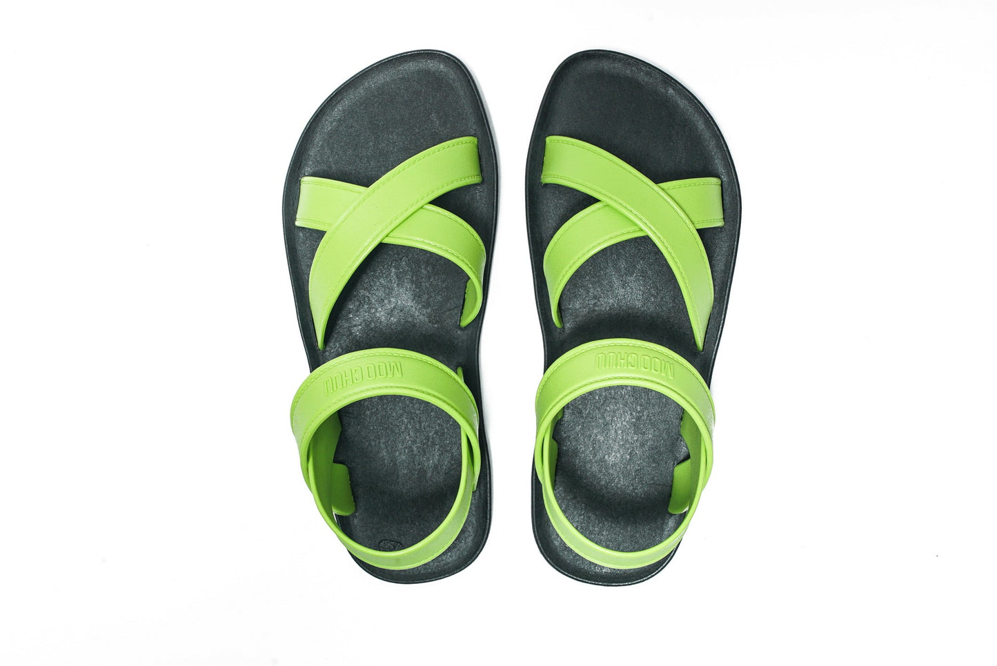 CROSS PLUS SEMELLE NOIR ET LANIÈRE CITRON VERT