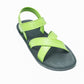 CROSS PLUS SEMELLE NOIR ET LANIÈRE CITRON VERT