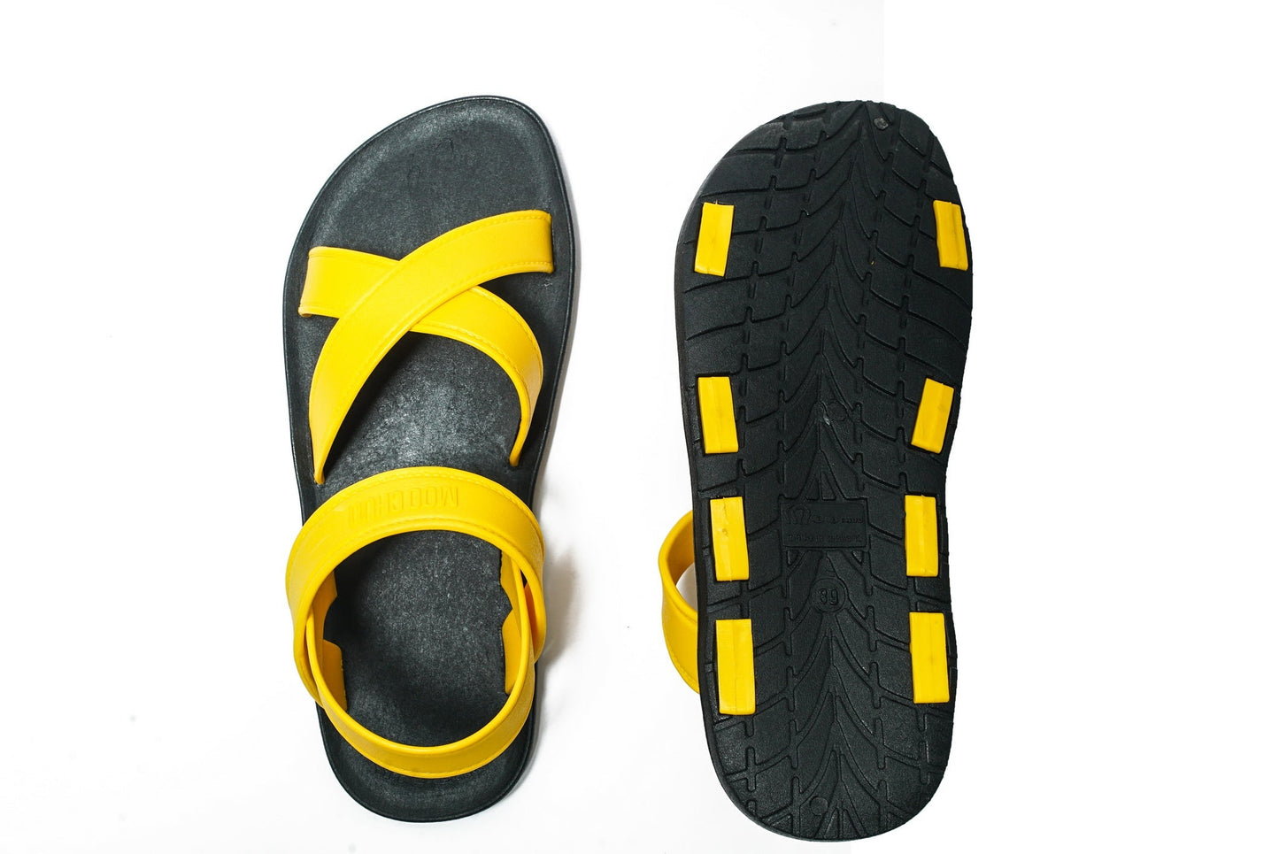 CROSS PLUS SEMELLE NOIR ET LANIÈRE JAUNE