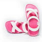 CROSS PLUS SEMELLE ROSE ET LANIÈRE BLANCHE