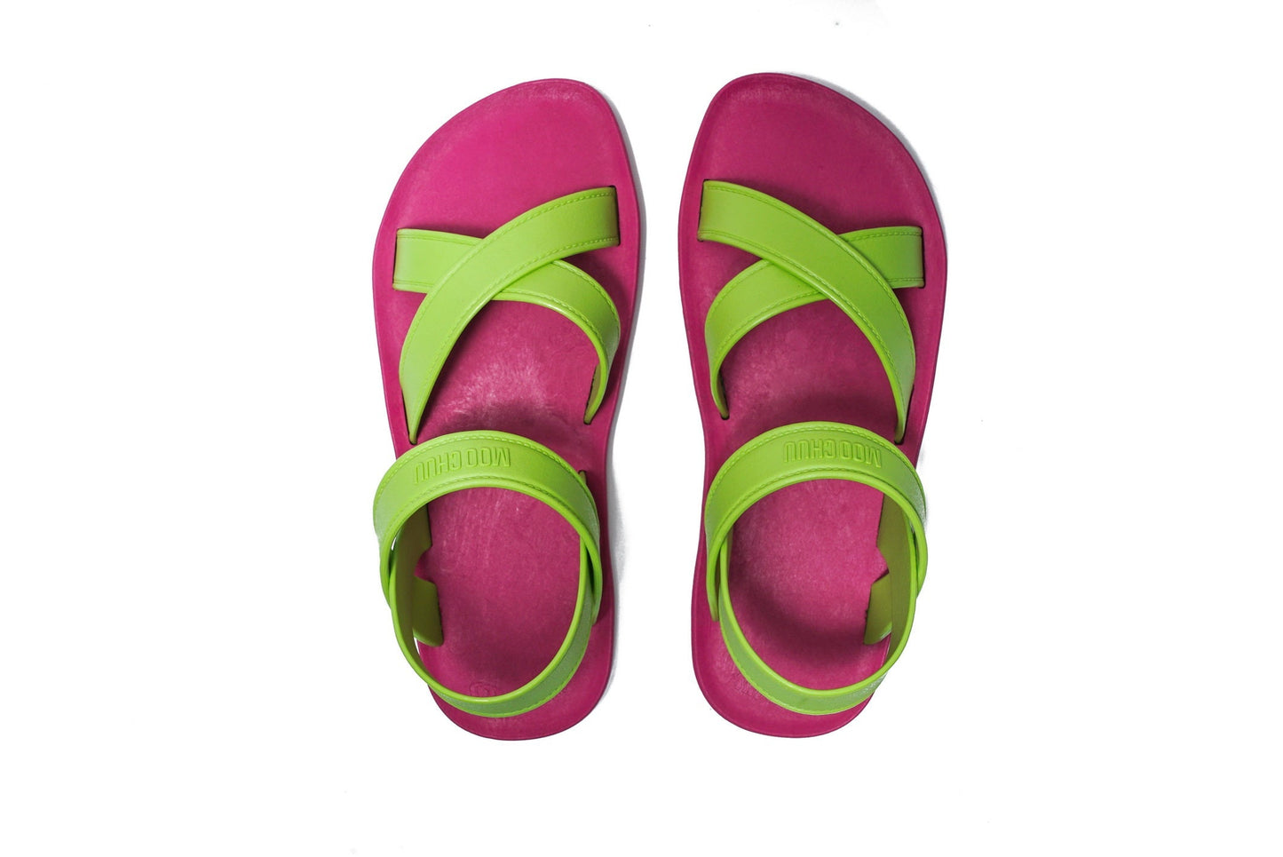 CROSS PLUS SEMELLE ROSE ET LANIÈRE CITRON VERT
