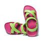 CROSS PLUS SEMELLE ROSE ET LANIÈRE CITRON VERT