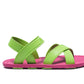 CROSS PLUS SEMELLE ROSE ET LANIÈRE CITRON VERT