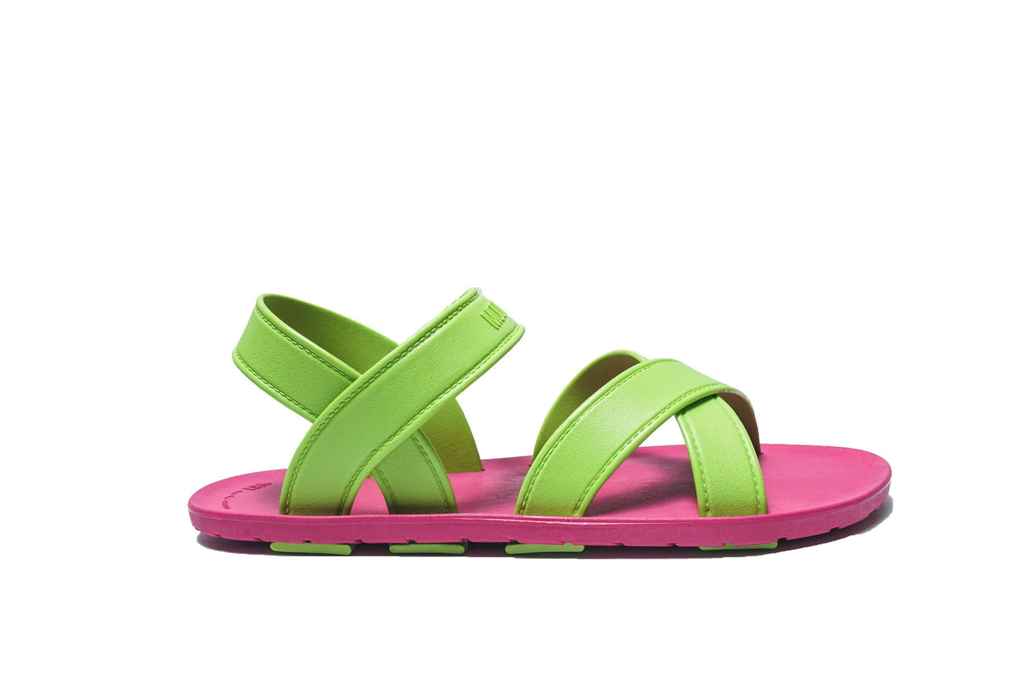 CROSS PLUS SEMELLE ROSE ET LANIÈRE CITRON VERT