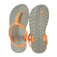 SAILY SEMELLE MARRON ET LANIÈRE ORANGE