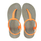 SAILY SEMELLE MARRON ET LANIÈRE ORANGE