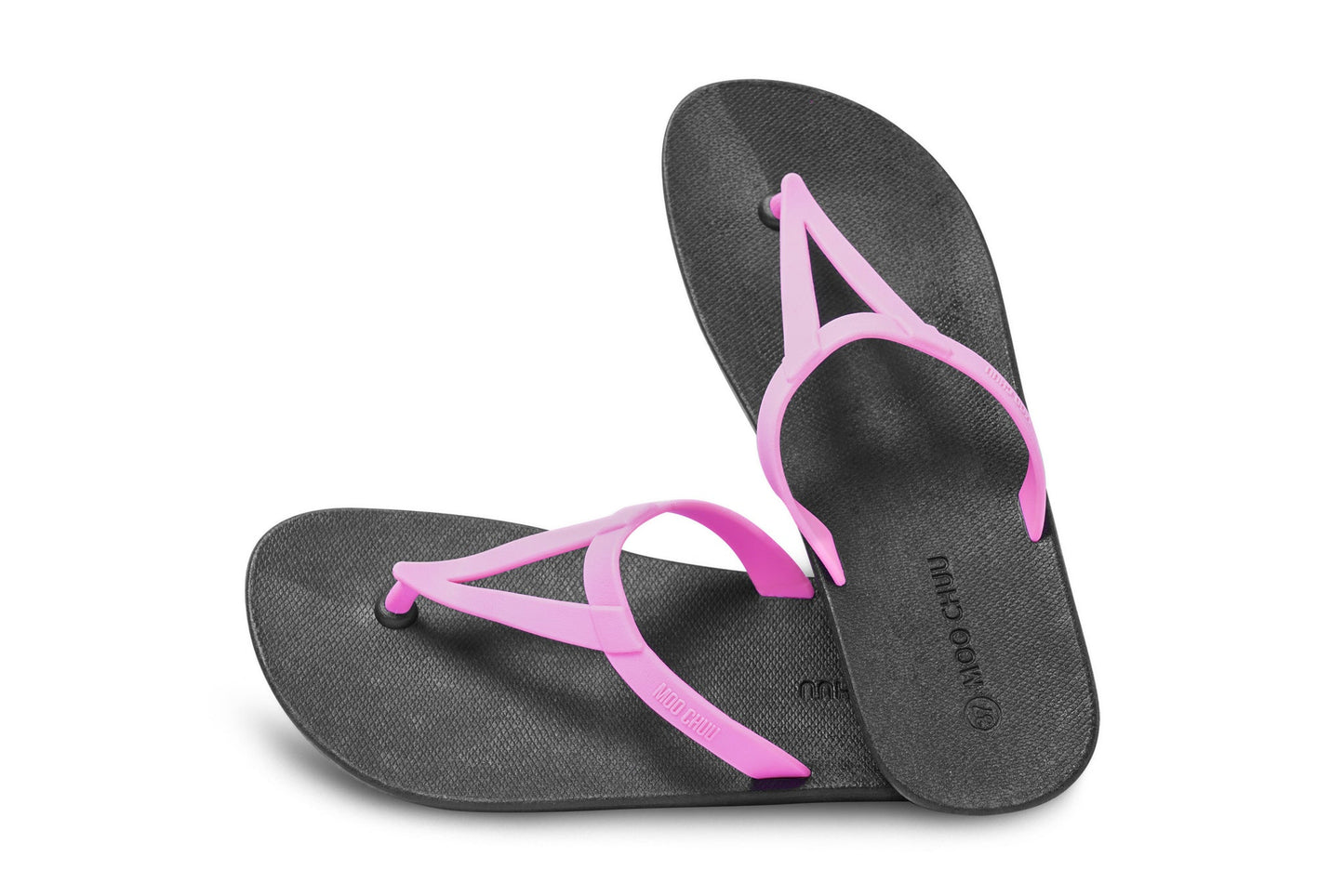 EIFFEL SEMELLE NOIR ET LANIÈRE ROSE CLAIR