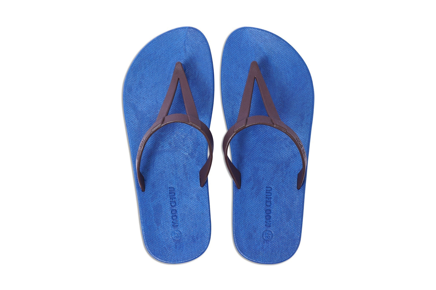 EIFFEL SEMELLE BLEU ET LANIÈRE MARRON