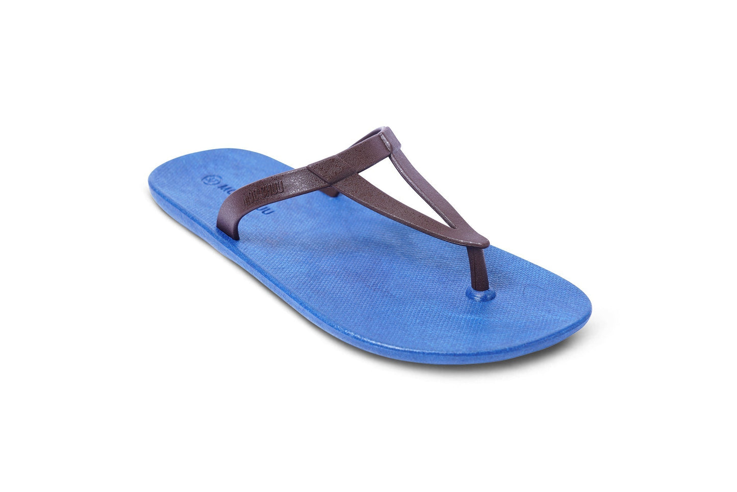 EIFFEL SEMELLE BLEU ET LANIÈRE MARRON