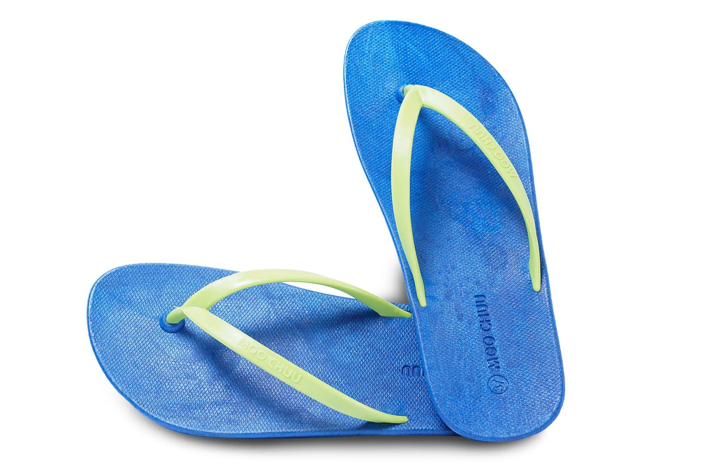 DALI FLIPPY SEMELLE BLEU ET LANIÈRE CITRON VERT
