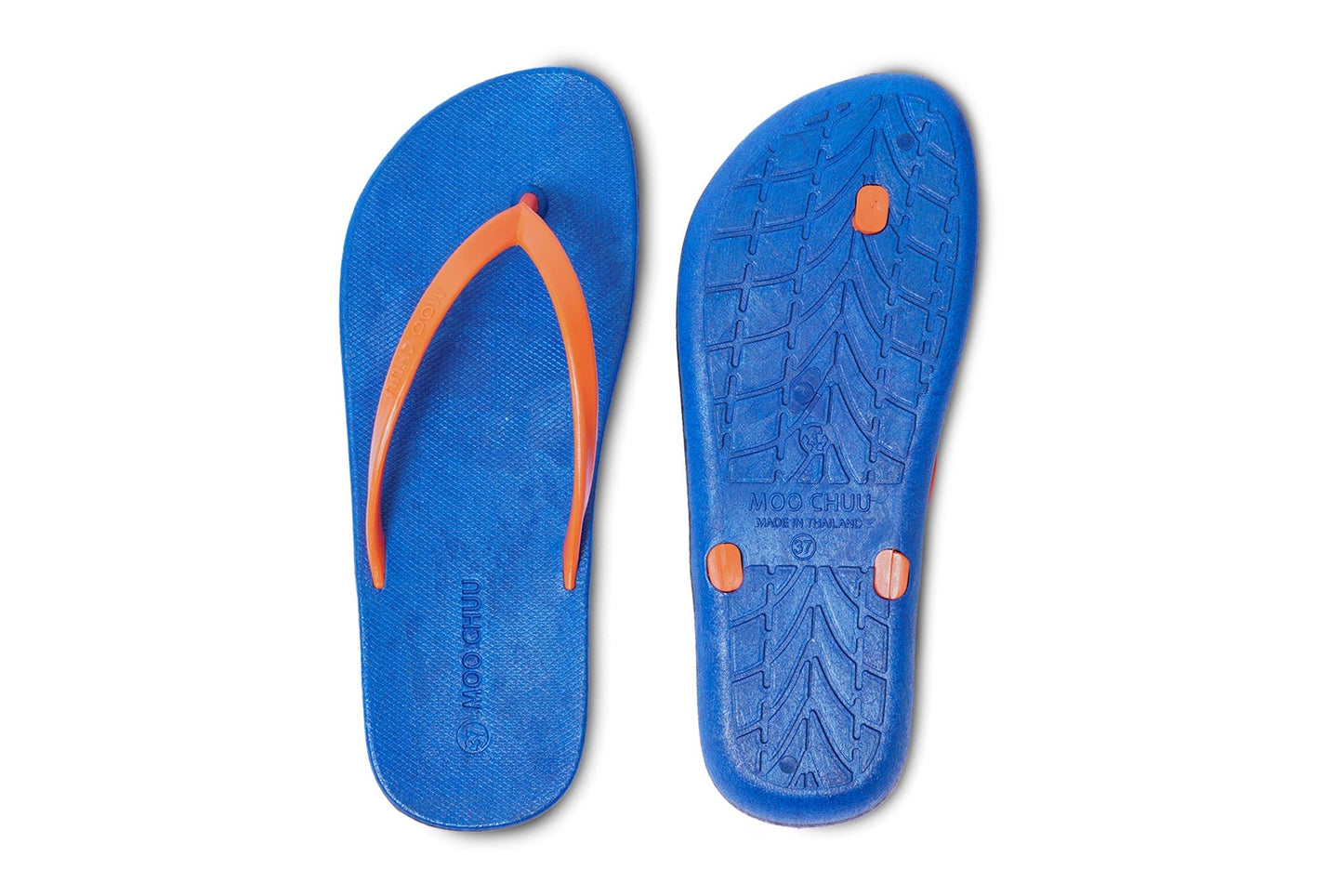 DALI FLIPPY SEMELLE BLEU ET LANIÈRE ORANGE