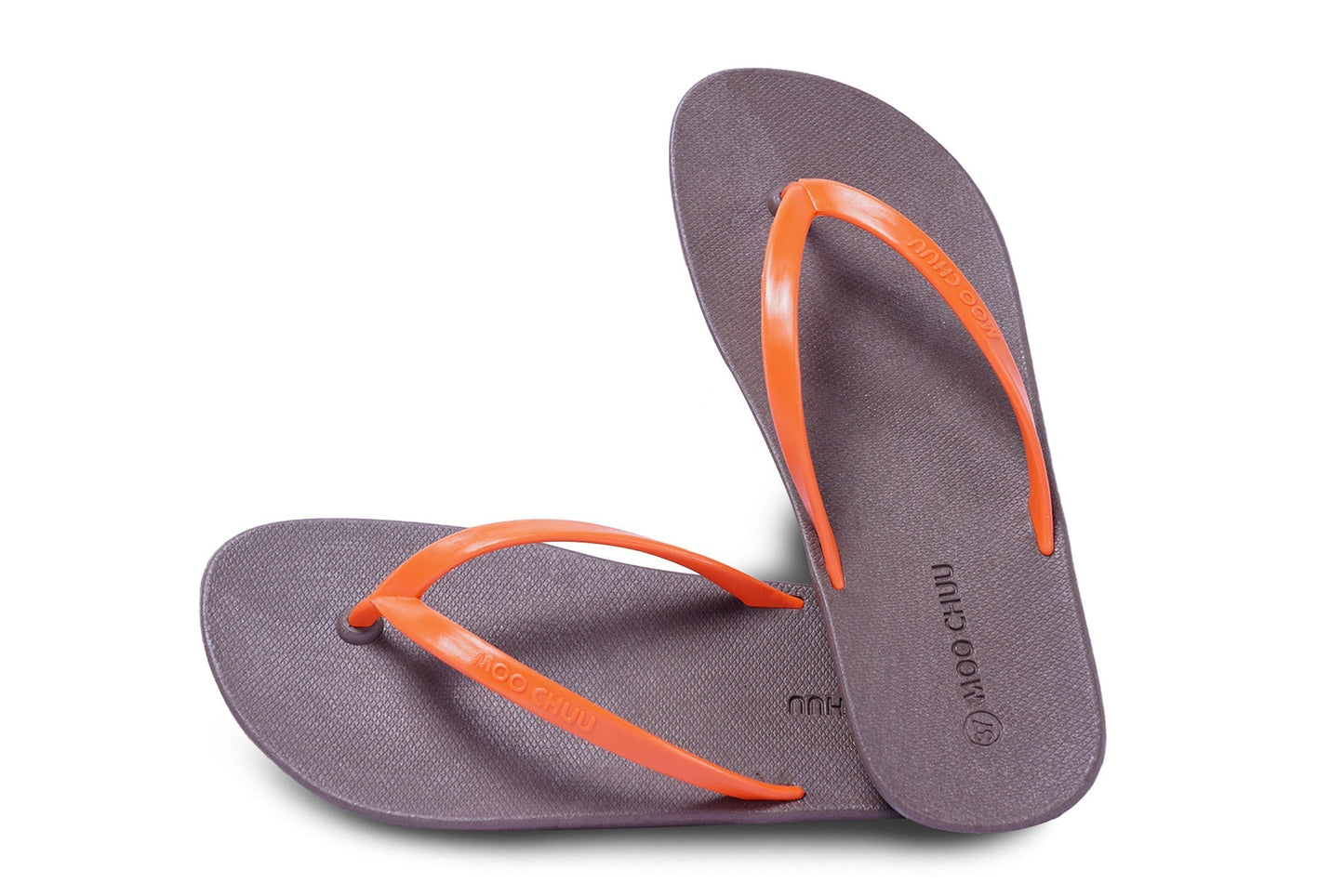 DALI FLIPPY SEMELLE MARRON ET LANIÈRE ORANGE