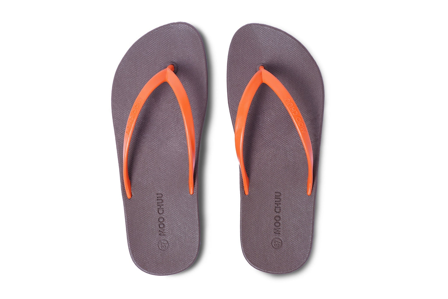 DALI FLIPPY SEMELLE MARRON ET LANIÈRE ORANGE