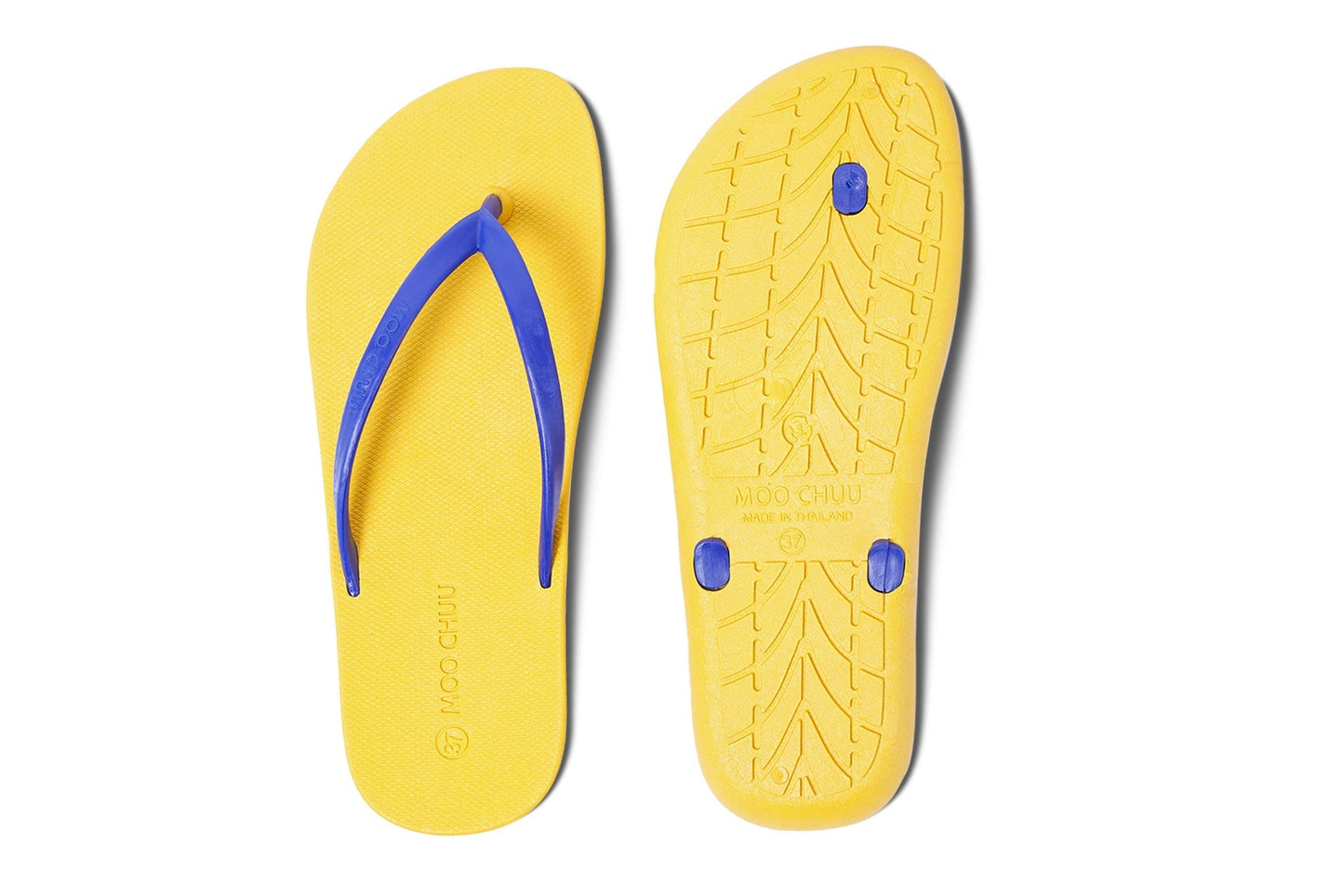 DALI FLIPPY SEMELLE JAUNE ET LANIÈRE BLEU