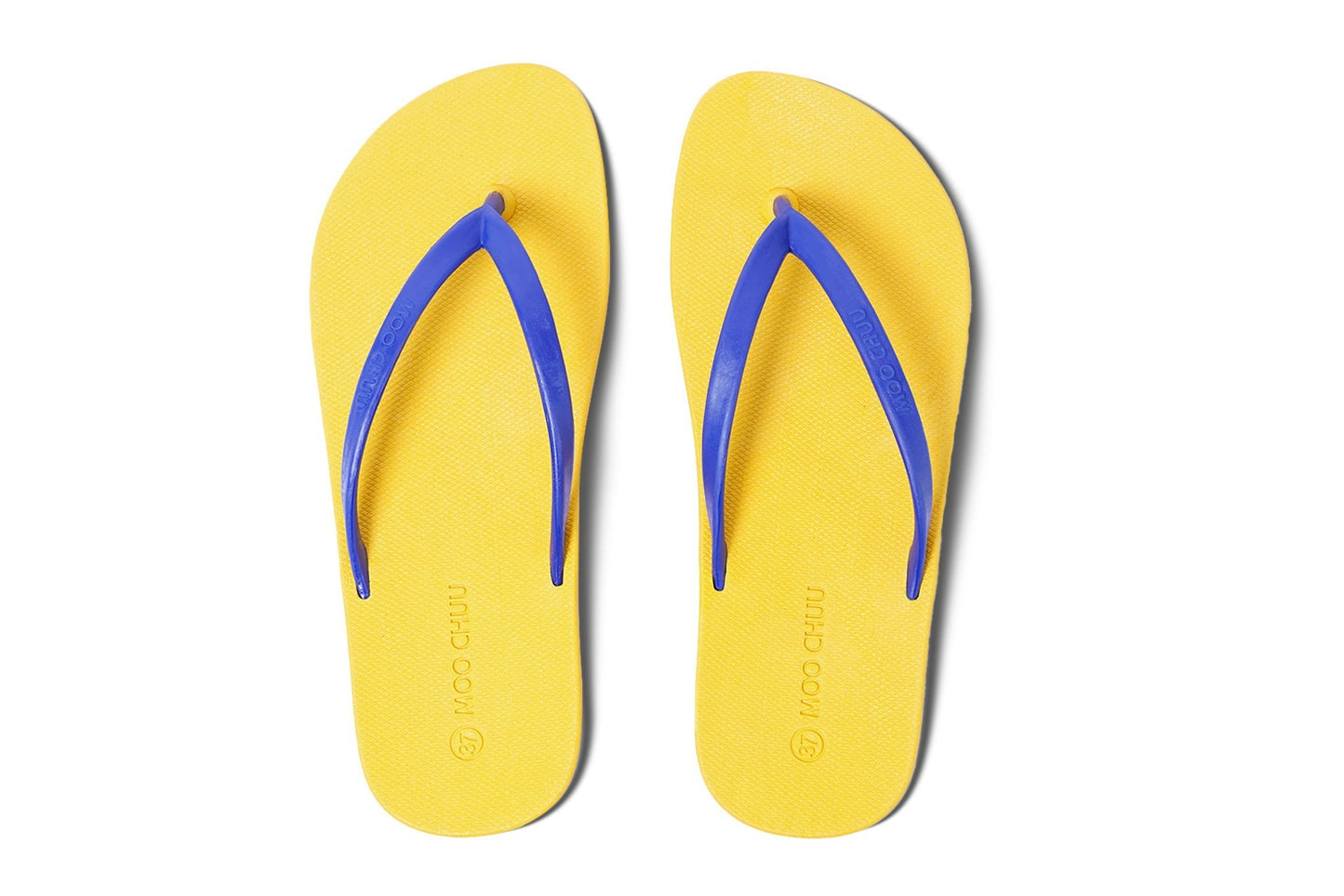 DALI FLIPPY SEMELLE JAUNE ET LANIÈRE BLEU
