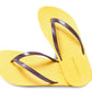DALI FLIPPY SEMELLE JAUNE ET LANIÈRE MARRON