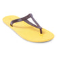 EIFFEL SEMELLE JAUNE ET LANIÈRE MARRON