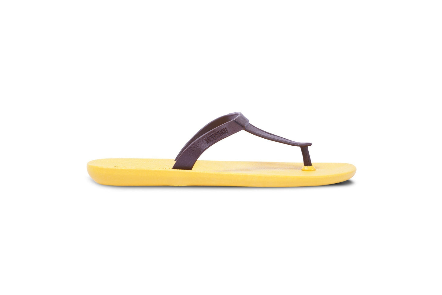 EIFFEL SEMELLE JAUNE ET LANIÈRE MARRON