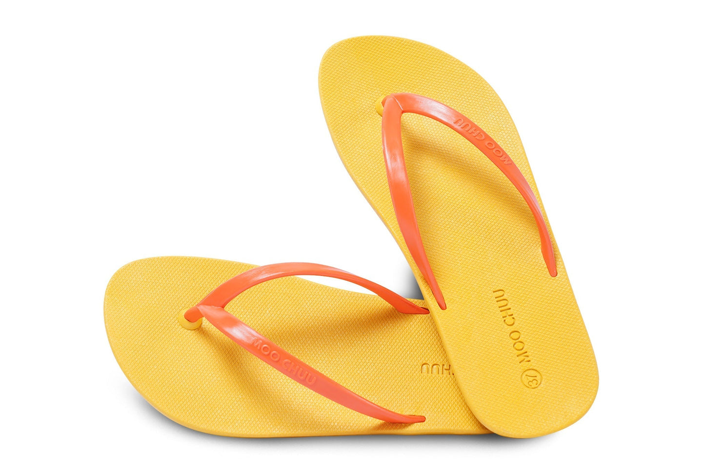 DALI FLIPPY SEMELLE JAUNE ET LANIÈRE ORANGE
