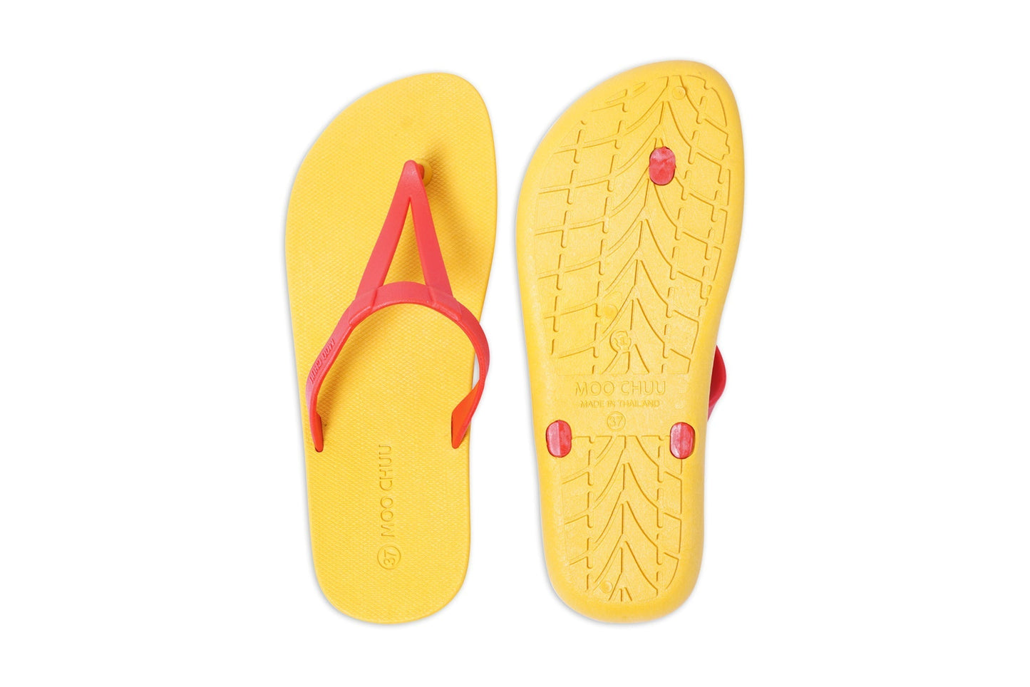 EIFFEL SEMELLE JAUNE ET LANIÈRE ROUGE