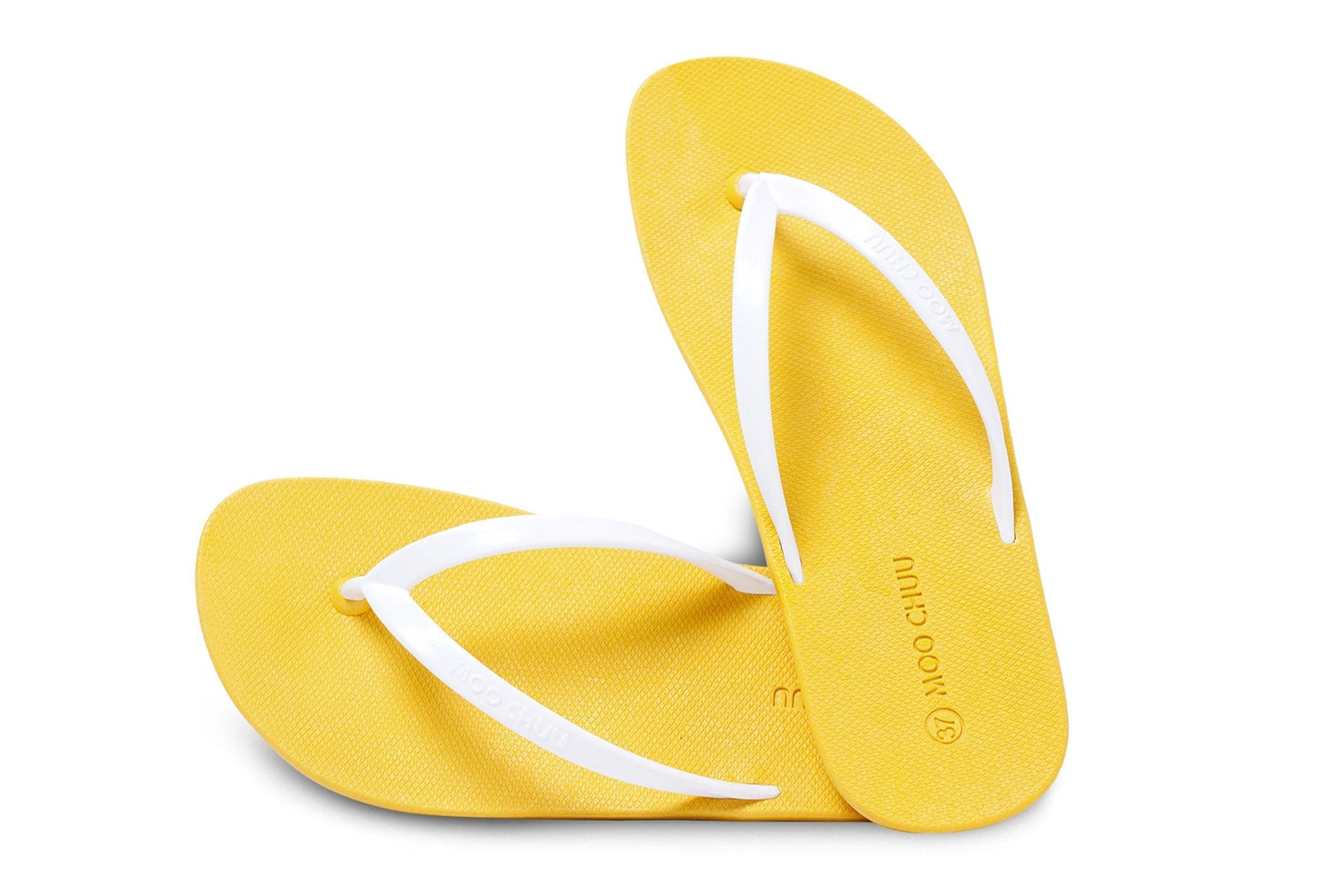 DALI FLIPPY SEMELLE JAUNE ET LANIÈRE BLANCHE