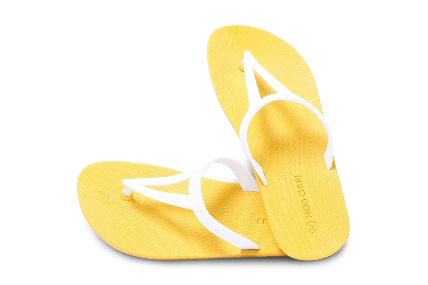 EIFFEL SEMELLE JAUNE ET LANIÈRE BLANCHE
