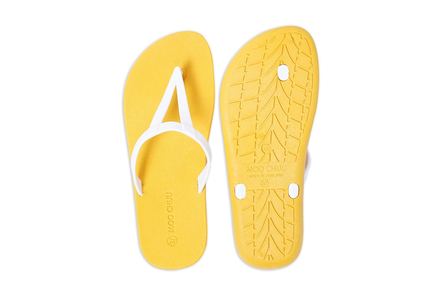 EIFFEL SEMELLE JAUNE ET LANIÈRE BLANCHE